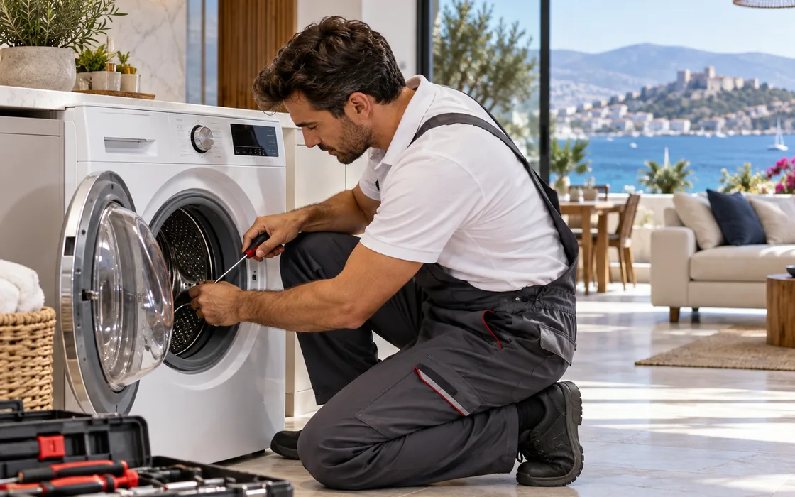 Bodrum çamaşır makinesi servisi teknik servis ve bakım temsili görseli